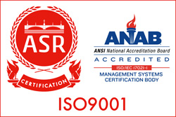 ISO9001　Certifications obtained (head office)